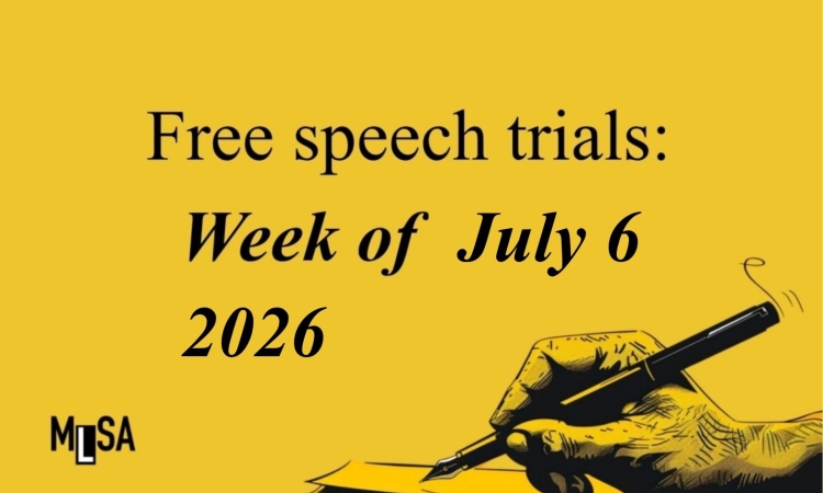 Week of July 6, 2026 – Journalism and Freedom of Expression Cases Calendar